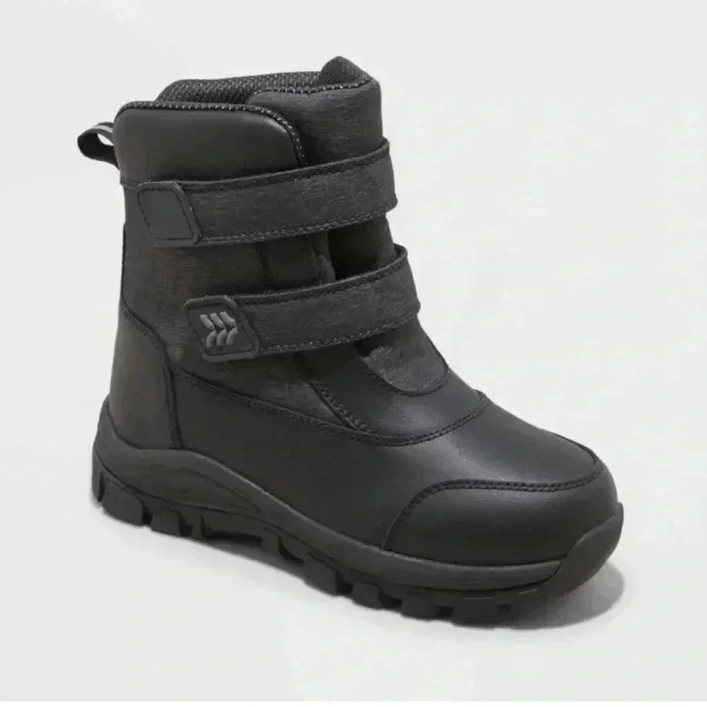 NWT new target kids 3 baker all in motion waterproof Velcro black boots snow